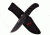 Mtech Fixed Blade, 8in, Stainless Steel Blade, Solid Black Rubberized Nylon Fiber Handle MT-20-71BK