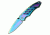 Mtech Folding Blade, 2.75in, Stainless Steel Blade, Rainbow Stainless Steel Handle MT-472RB