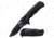 Mtech Folding Blade, 3.25in, Stainless Steel Blade, Black Aluminum Handle MT-A852BK