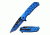 Mtech Folding Blade, 3.75in, Stainless Steel Blade, Blue Aluminum Handle MT-A931BL