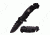 Mtech Folding Blade, 3.8in, Stainless Steel Blade, Nylon With Glass Fiber/Black W/Anodized Black Liner Handle M-A1049BK