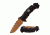 Mtech Folding Blade, 3.8in, Stainless Steel Blade, Nylon With Glass Fiber/Black W/Anodized Tan Liner Handle M-A1049BT