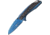 Mtech Framelock A/O Blue Folding Knife, 3.25 blue TiNi coated stainless blade, Blue TiNi finish stainless handle with black alumi, MT-A1133BL