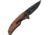 Mtech Brown A/O Folding Knife, 3.75in Closed, 2.75in Black Oxide Coated 3Cr13 Stainless Steel Blade, Brown Aluminum Handle, MT-A1198BR