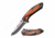 Mtech MT-A1005OR Spring Assisted Knife, 3.25in, 3CR13 Stainless Steel, Recurved, Steel Blade, Stainless Steel Handle, Black/Orange, MT-A1005OR