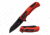 Mtech MT-A1039RD Spring Assisted Knife, 3.5in, 3CR13 Stainless Steel, Sheepsfoot Point, Black Blade, Aluminum Handle, Red/Black, MT-A1039RD