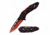 Mtech MT-A1054RD Spring Assisted Knife, 3.5in, 3CR13 Stainless Steel, Tanto, Red/Black Blade, Aluminum Handle, Black/Red, MT-A1054RD