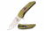 Mtech MT-A1129GN Spring Assisted Knife, 3.5in, 3CR13 Stainless Steel, Harpoon Point, Steel Blade, Aluminum Handle, Green, MT-A1129GN