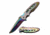 Mtech MT-A960RB Spring Assisted Knife, 3.75in, 3CR13 Stainless Steel, Spear Point, Rainbow Blade, Stainless Steel Handle, Rainbow/Satin, MT-A960RB