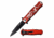 Mtech MT-A991DRD Spring Assisted Knife, 3.5in, 3CR13 Stainless Steel, Dagger, Black Blade, Aluminum Handle w/ Dragon Design, Red, MT-A991DRD