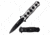 Mtech MT-A991MBK Spring Assisted Knife, 3.5in, 3CR13 Stainless Steel, Dagger, Black Blade, Aluminum Handle w/ Maple Leaf Design, Black/Aluminum, MT-A991MBK