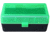 MTM Case-Gard 50 Flip Top Rifle Ammo Box For WSM And 45-70 Mechanical Hinge Clear Green/Black