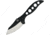 Nemesis Hellion Neck Knife 2-Tone Knife, 4in Overall, 1.63in Blade, One Piece Black/Satin 9Cr13Comov SS Construction, Black Kydex Neck Sheath, NK-4TT