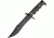 Nieto Cuchillo Combate Fixed Blade 7in. Knife, SS Partially Sertated Black Blade, Green Handle NIE3002