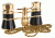 LaScala Optics CARMEN Opera Glasses - Black Body, Golden Rings