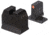 Night Fision Optics Ready Stealth Heckler &amp; Koch Night Sight Set, HK VP9 w/ DPP/509t/Acro, Orange Front Ring, Blank Rear Sight, HAK-127-480-517-OGZX