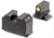 Night Fision Optics Ready Stealth Smith &amp; Wesson Night Sight Set, S&amp;W M&amp;P w/ RMR/507c/SRO, Yellow Front Ring, Blank Rear Sight, SAW-205-311-402-YGZX