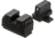 Night Fision Optics Ready Stealth SIG Sauer Night Sight Set, SIG P320 w/ RMR/507c/508t/SRO, Black Front Ring, Blank Rear Sight, SIG-180-345-332-ZGZX