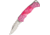 Novelty Cutlery Pink Lockback Folding Knife, Pink, Pink aluminum handle with pink synthetic onlay, NV325