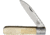 OldForge Barlow Grooved Bone Folding Knife,3.125in,Stainless Steel,Standard Edge,Wharncliffe,White,Bone Handle OF016