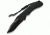 Ontario Knife JPT-3R Folding Knife, Drop Point, Black, Round Hole, Satin, Plain OK8902