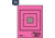 OP Exclusive - EZ2C Targets Self-Adhesive Mini 3.5in Square Bullseye on 4.25x5.5in Pink and Black Ink, Tear-Off Pad of 15, Pink, EZ2CM02P