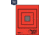 OP Exclusive - EZ2C Targets Self-Adhesive Mini 3.5in Square Bullseye on 4.25x5.5in Red and Black Ink, Tear-Off Pad of 15, Red, EZ2CM02R