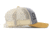 OPMOD Trucker Hat Embroidered Logo, Heather Grey/Birch/Biscuit, OPMBist-HeatGrey/Bir