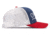 OPMOD Trucker Hat Embroidered Logo, Lt. Navy/White/Red, OPM-Lt. Navy/Wht/Red