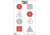 OpticsPlanet Exclusive EZ2C Targets Style 25, Recognition And Aquisition Drill Target , 25 Pack, Red/Black/White, EZ2CS025