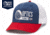OpticsPlanet Trucker Hat Embroidered Logo, Lt. Navy/White/Red, OPLLt. Na/Wt/Red-Lt. Na/Red