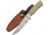 Pakistan 7.13In Fixed Blade Skinner Knife, 7.13in Overall, 3.5in Satin SS Skinner Blade, White Smooth Bone Handle, SS Guard, Brown Leather Belt Sheath, White, 203369