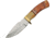 Pakistan 8.13in Fixed Blade Knife, 8.13in overall, 4in Satin SS Drop Point, Brass guard, Burnt finish bone, 203395