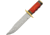 Pakistan Bowie Clip Point Blade Knife with Finger Grooved Colorwood Handle, 12.25in Overall, 7.5in Satin Finish, 203384