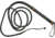 Pakistan Bull Whip, Measures 5' 9in Tip To Top Of Handle, 5' Braided Black Leather Whip, Stiff Black Leather Wrapped Handle With Brown Leather Trim And Black Leather Wrist Strap, Black, 891805-5