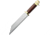 Pakistan Seax Studded Wooden Handle Fixed Blade Knife, 16in, 9.875in, Stainless Steel, Brown, Wood Handle PA3341