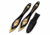 Perfect Point PP-117-2GD Throwing Knife Set, 7in, 2 Knives, Color Printed Flame Skull Design, Black/Gold, PP-117-2GD