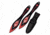 Perfect Point PP-117-2RD Throwing Knife Set, 7in, 2 Knives, Color Printed Flame Skull Design, Black/Red, PP-117-2RD