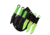 Perfect Point Tactical, 6in, Stainless Steel Blade, Black And Green Cord Wrapped Stainless Steel Handle PP-094-6GN