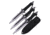Perfect Point Tactical, 7.5in, Stainless Steel Blade, Black Cord Wrapped Black Stainless Steel Handle PP-099-3BK