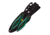 Perfect Point Tactical, 9in, Stainless Steel Blade, Black And Green Stainless Steel Handle PF-007-2BG