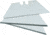 Portwest Replacement Blades for KN30 and KN40, Pack 10, Silver, KN91NCR
