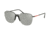 Prada LIFESTYLE PS53US Sunglasses DG02B0-57 - Black Rubber Frame, Light Grey Mirror Silver Lenses