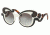 Prada MINIMAL BAROQUE PR23NS Sunglasses VAJ0A7-52 - Black Ivory Frame, Grey Gradient Lenses