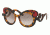 Prada MINIMAL BAROQUE PR23NS Sunglasses VAK4K0-52 - Black / Havana Frame, Pink Gradient Grey Lenses