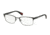 Prada NETEX PS50FV Single Vision Prescription Eyeglasses UBZ1O1-54 - Mimetic/gunmetal Rubber Frame