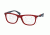 Prada PS04FV Bifocal Prescription Eyeglasses TWR1O1-53 - Red Rubber Frame