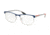 Prada PS50LV Eyeglass Frames 2881O1-53 - Blue Rubber/Silver Rubber Frame