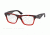 Prada TRIANGLE PR20QV Eyeglass Frames RO01O1-50 - Red Havana Grad Red Frame