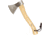 Prandi German Style Hatchet Classic, 15.75in Overall, 6.75in Carbon Steel Axe Head w/4.5in Cutting Edge, American Hickory Handle, 2.25Lb Head, Classic Finish, Fits Sheath Pra706006, 3.003.10.CH